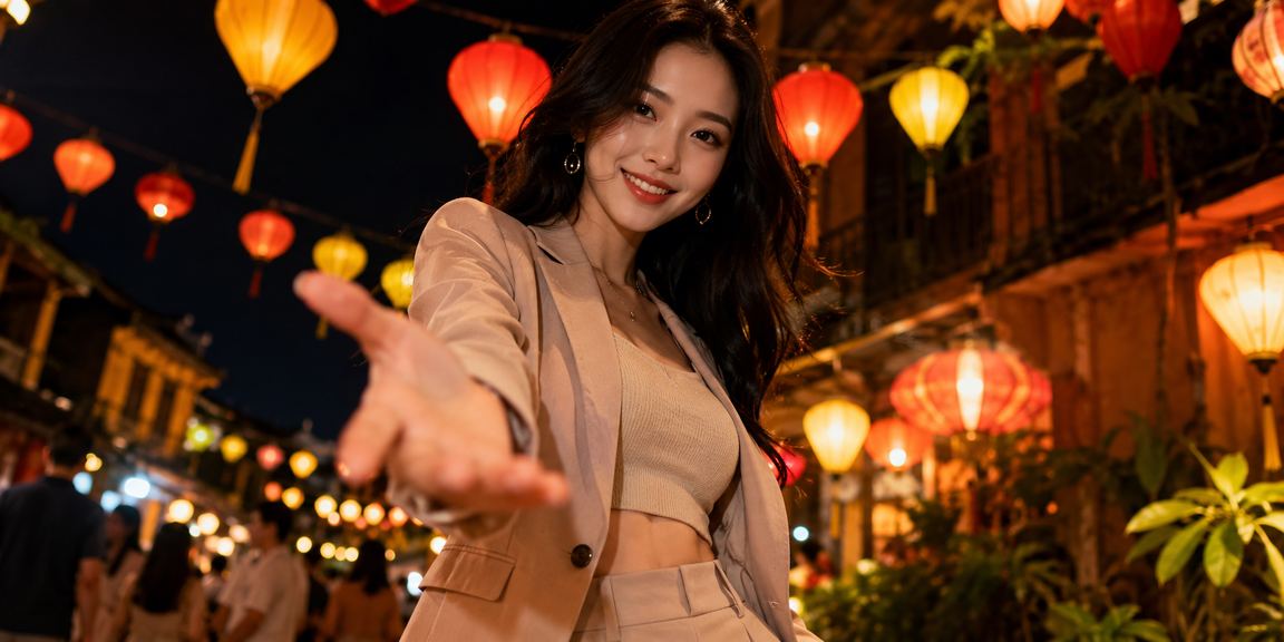 Khung cảnh chợ đêm Hà Nội với người dùng tìm hiểu thông tin bảo mật trực tuyến