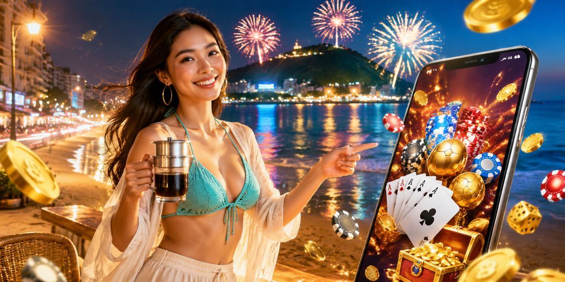 Người chơi bài tại Vũng Tàu trong không gian cà phê giải trí ven biển